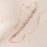 Rose Metal Flower Hairbands Rhinestone Head Jewelry