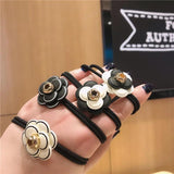 Camellia Hair Ring for Woman Party Accessory