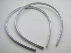 10 Mixed Plastic Headband Covered Satin Hair Band 9mm DIY Craft