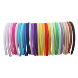 10 Mixed Plastic Headband Covered Satin Hair Band 9mm DIY Craft