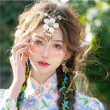 Tassel Forehead Head Chain for Women Tibetan Style Hair Jewelry