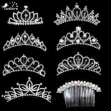 Rhinestone Hair Comb Crown Headdress for Girls