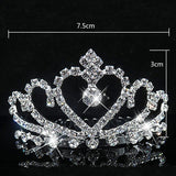 Rhinestone Hair Comb Crown Headdress for Girls