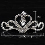 Rhinestone Hair Comb Crown Headdress for Girls