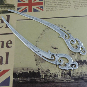 Vintage Chinese Women Hairpin Hair Sticks Wedding Jewelry Alloy