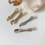 Hiphop Women Hairpins Punk Metal Spoon Fork Hair Clips Hair Jewelry