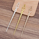 20 Pcs 140mm Metal Hair Sticks Snake Shape Chinese Hairpins DIY Hairwear Jewelry