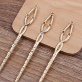 20 Pcs 140mm Metal Hair Sticks Snake Shape Chinese Hairpins DIY Hairwear Jewelry