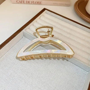 Metal Geometric Hairpin Back Disc Clip Shark Hair Jewelry