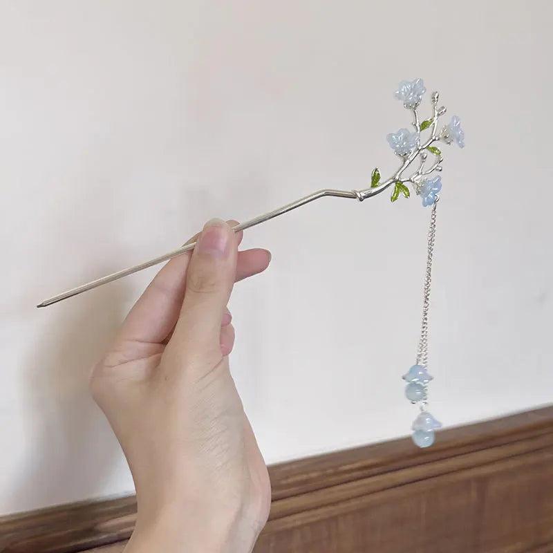 Vintage Flower Tassel Hair Sticks Hairpin for Women Jewelry