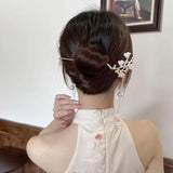 Vintage Flower Tassel Hair Sticks Hairpin for Women Jewelry