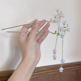 Vintage Flower Tassel Hair Sticks Hairpin for Women Jewelry