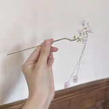 Vintage Flower Tassel Hair Sticks Hairpin for Women Jewelry