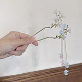 Vintage Flower Tassel Hair Sticks Hairpin for Women Jewelry