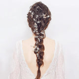 Rhinestone Pearls Leaves Flowers Hair Vine Wedding Hair Accessories