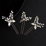 Rhinestone Pearls Leaves Flowers Hair Vine Wedding Hair Accessories