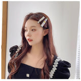 Zircon Bow Hairpin Metal Duckbill Clip Hair Accessories