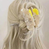 Rainbow Sun Raindrops Hair Clips for Women Harajuku Vintage Claw Clip