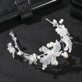 Crystal Pearl Headband Flower Headpiece Bridal Hair Accessories