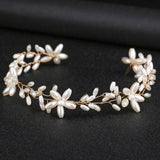 Crystal Pearl Headband Flower Headpiece Bridal Hair Accessories