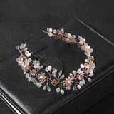 Crystal Pearl Headband Flower Headpiece Bridal Hair Accessories