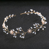 Crystal Pearl Headband Flower Headpiece Bridal Hair Accessories