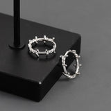 Gothic Silver Thorns Hoops Earrings for Party
