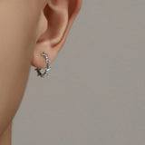 Gothic Silver Thorns Hoops Earrings for Party