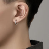 Gothic Silver Thorns Hoops Earrings for Party