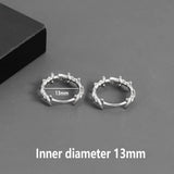 Gothic Silver Thorns Hoops Earrings for Party