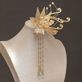 Metal Tassel Hairpins Clips Chinese Wedding Bride Hair Jewelry
