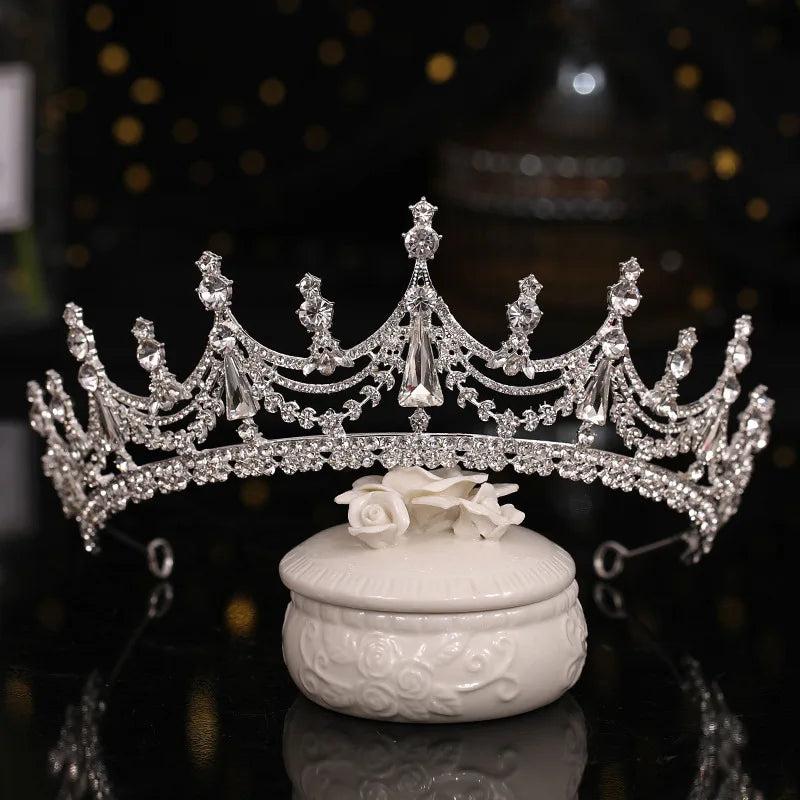 Bridal Wedding Tiara Rhinestone Headdress Retro Headwear