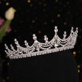 Bridal Wedding Tiara Rhinestone Headdress Retro Headwear