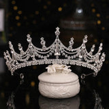 Bridal Wedding Tiara Rhinestone Headdress Retro Headwear