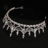 Bridal Wedding Tiara Rhinestone Headdress Retro Headwear