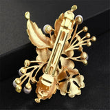 Big Metal Flowers Barrettes Wedding Hair Accessories