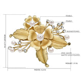 Big Metal Flowers Barrettes Wedding Hair Accessories