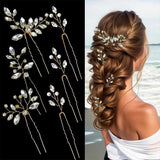 6pc Bridal Wedding Hair Accessories Rhinestone Hair Pins for Women Hairpins