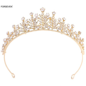 Sparkly Rhinestone Leaf Bride Wedding Hairbands