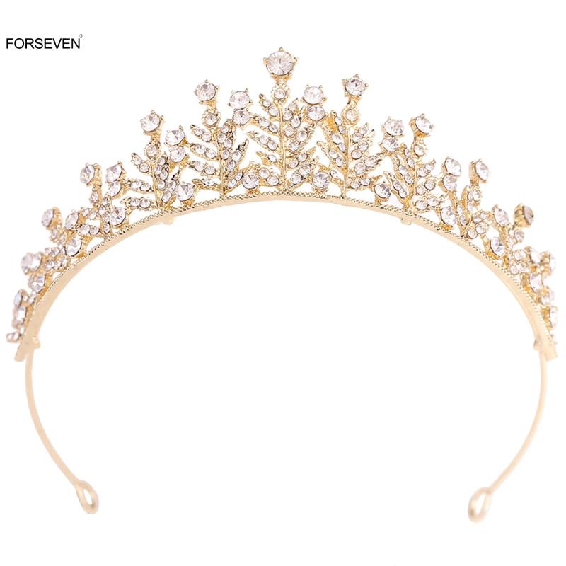 Sparkly Rhinestone Leaf Bride Wedding Hairbands