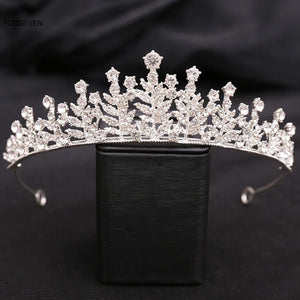 Sparkly Rhinestone Leaf Bride Wedding Hairbands