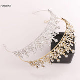 Sparkly Rhinestone Leaf Bride Wedding Hairbands