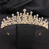 Sparkly Rhinestone Leaf Bride Wedding Hairbands