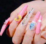 3D Acrylic Flower Nail Charms 24 Ornaments Box