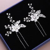 Wedding Crystal Pearl Hair pins Bridal Hair Accessories Women Hair Clip