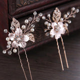 Wedding Crystal Pearl Hair pins Bridal Hair Accessories Women Hair Clip