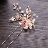 Wedding Crystal Pearl Hair pins Bridal Hair Accessories Women Hair Clip