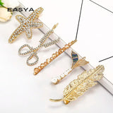 Flash Rhinestone Hairpins Star Fish Leaves Hair Clip Headwear Jewelry