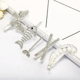 Flash Rhinestone Hairpins Star Fish Leaves Hair Clip Headwear Jewelry