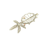 Flash Rhinestone Hairpins Star Fish Leaves Hair Clip Headwear Jewelry